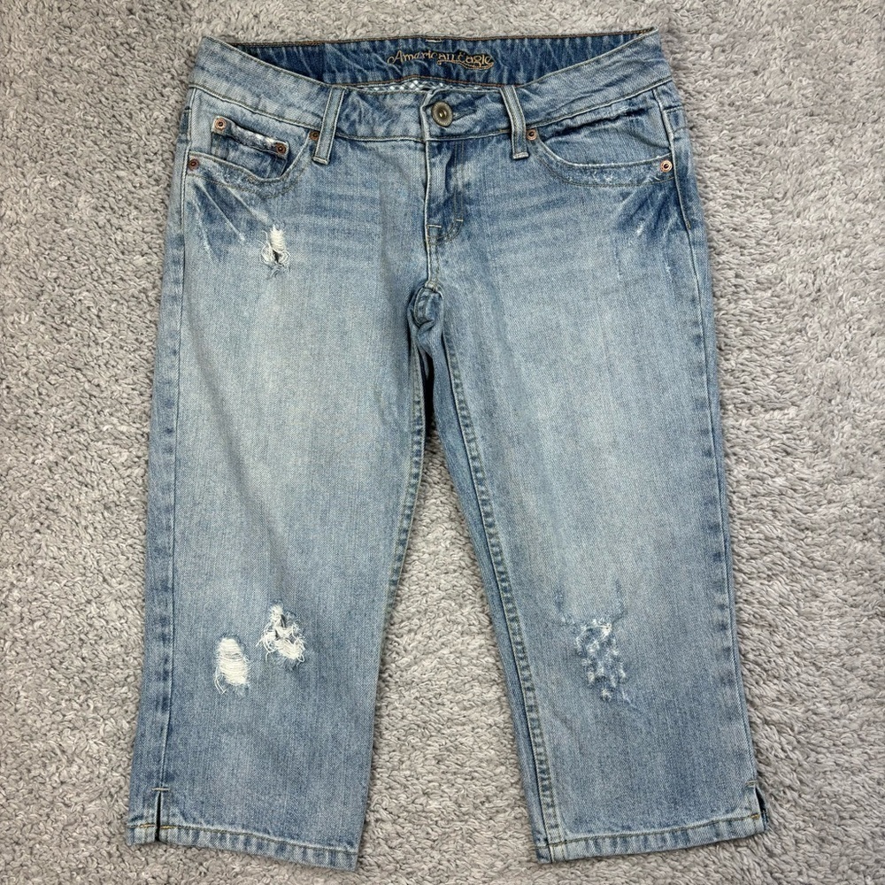 VINTAGE AMERICAN EAGLE Jeans Womens 6 Capri Pedal Pushers Classic Artist